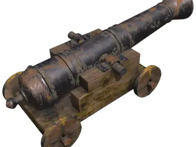 Cannon 3D model 2