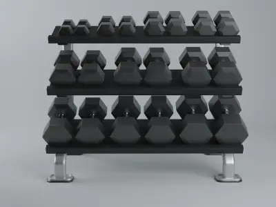 Hampton 3T-FLT Flat Tray rack 3D model