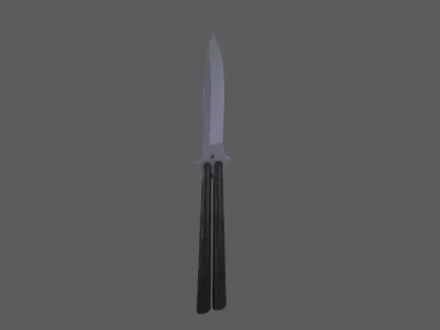 Butterfly knife 3D model buy