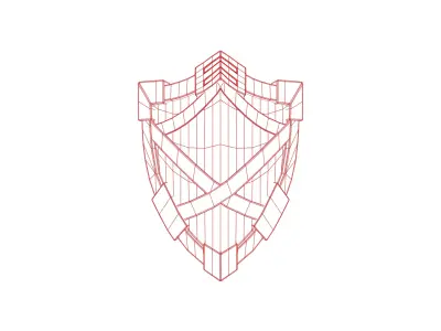 Game Ready Asset Shield Low-poly 3D model