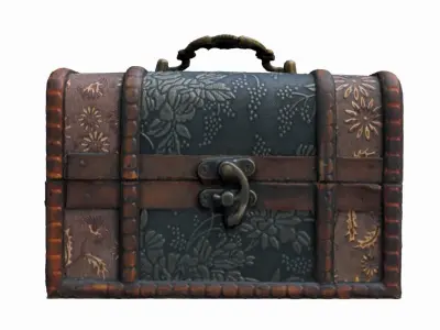 Antique Chest Low-poly 3D model