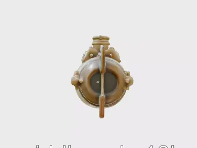Antique Deep Diver Mechanical Submarine model pack Low-poly 3D model