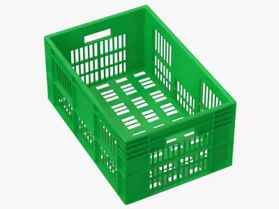 Plastic Crate Green 3D model