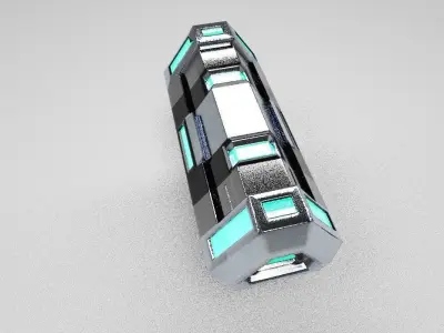 3D Model Scifi ammo energy Lowpoly Low-poly 3D model
