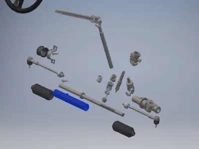 power steering system 3d model 3D model