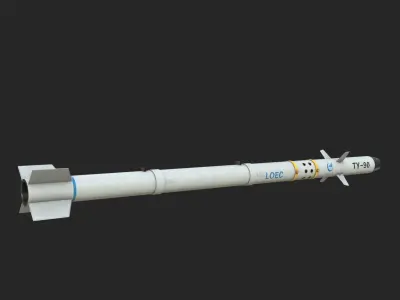 TY90 TY-90 AKK-90 AKK90 air-to-air missile Low-poly 3D model