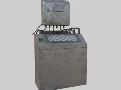 Industrial AC Vent Low-poly 3D model