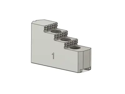 INDUSTRIAL-GRADE CNC LATHE JAWS FOR MORI SEIKI AL-2 3D model