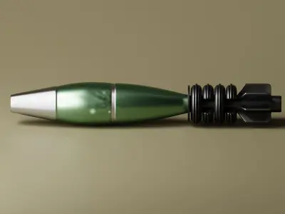 Mortar Bomb 3D Model Low-poly 3D model