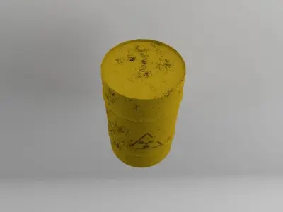 Toxic Barrel model Free low-poly 3D model