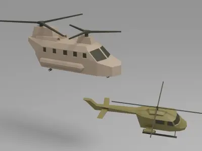 Army low poly Low-poly 3D model