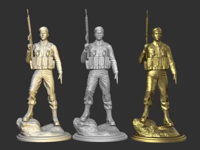 Commando Statue 3D print model