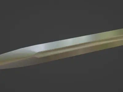 Dagger sword Low-poly 3D model 2