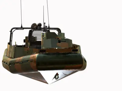 barco patrulha  Low-poly 3D model