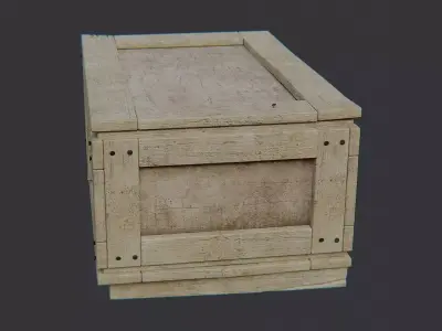 Wooden Shipping Crate 24x32x48 Low-poly 3D model