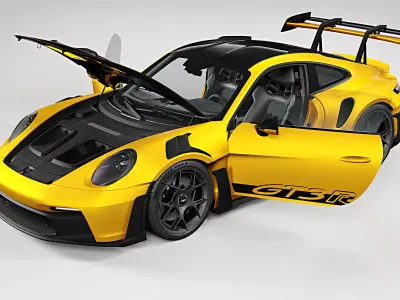 2023 Porsche 911 GT3 RS Yellow 3D model