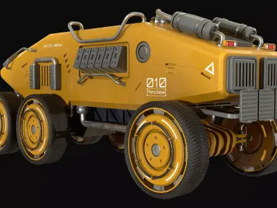 Mars Rover-1-Yellow 3D model