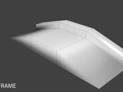 Skateboard Track - Flatbar 3D model
