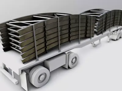 CARGO MODELS FOR TRUCK TRAILER-Bridge Modul Type-1 3D model
