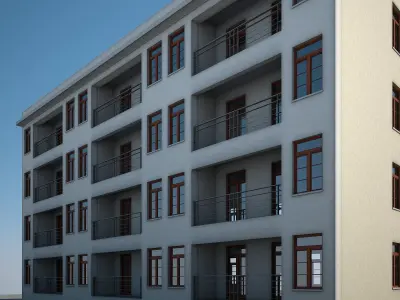 Apartment Building 20 3D model