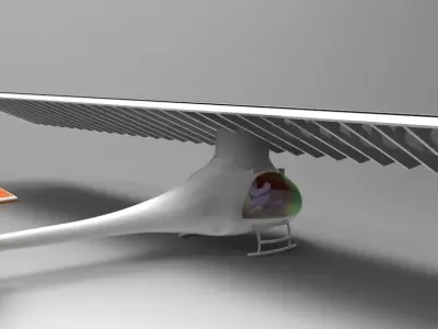 Glidocopter glider airplane 3D model
