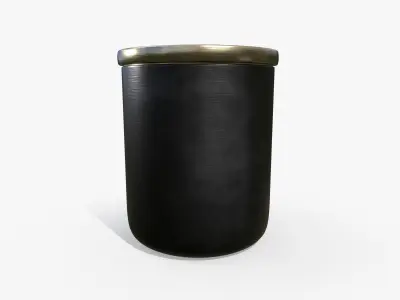 Box Casper Steel Black Low-poly 3D model