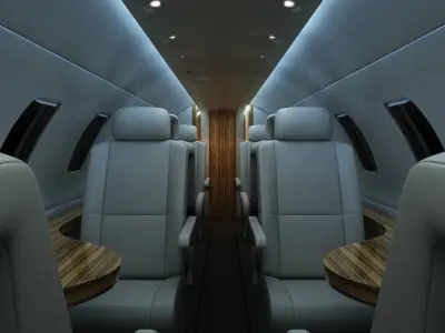 Private Jet Interior 3D model buy