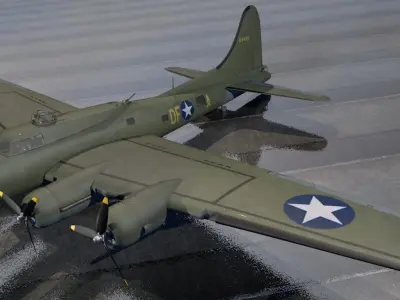 Boeing B-17E Fortress 3D model