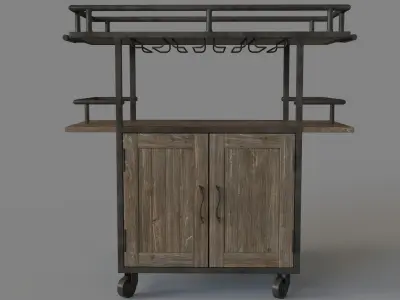 Belinger Bar Cart 3D model