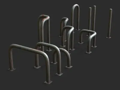 Glava Fence Protector Pack Low-poly 3D model