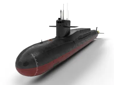 Type 094 jin class submarine Low-poly 3D model