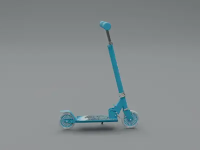 Electric scooter Low-poly 3D model shop