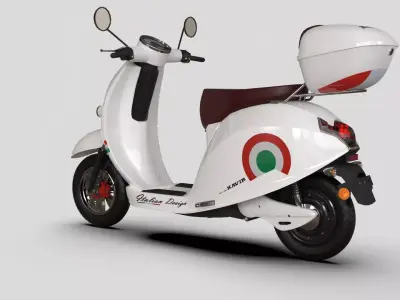 Vespa ES2 1500 Low-poly 3D model
