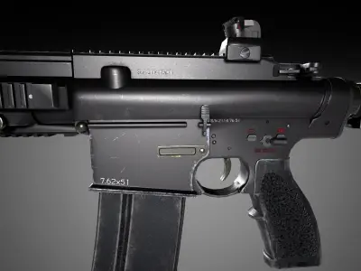 HK417 FPS PACK Low-poly 3D model