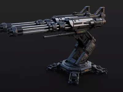 Sci-fi Turret 3D model