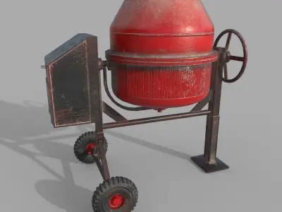 Old Concrete Mixer Low-poly 3D model purchase