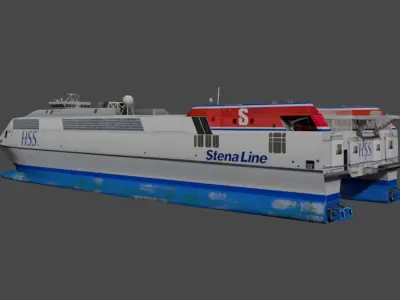  High-speed craft Stena Explorer Low-poly 3D model