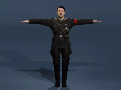 Realistic Adolf Hitler - Historical Figure - Fully Rigged - UE5 Low-poly 3D model