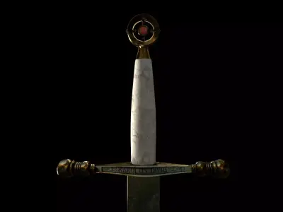 Medieval Sword Free 3D model shop