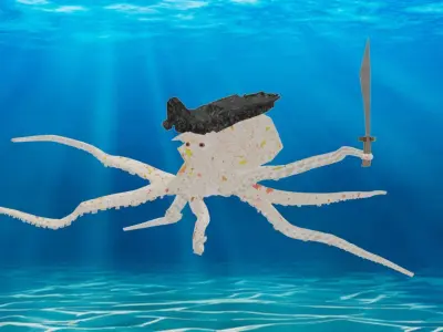 Octopus Free low-poly 3D model Free low-poly 3D model