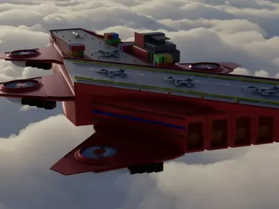 Flying Military Ship Low-poly 3D model by militarymodels99