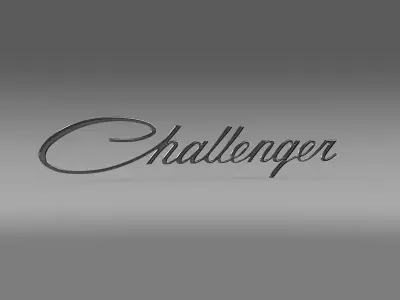 challenger logo 3D model by Sergey