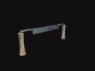 Medieval Drawknife Low-poly 3D model