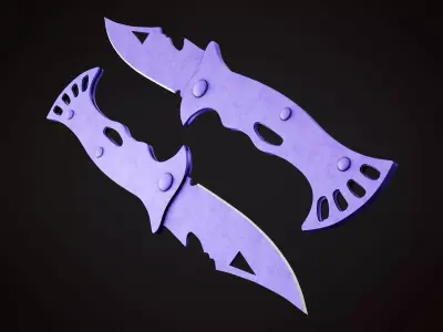 Knife 3 H Low-poly 3D model