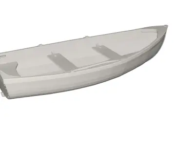 Wood Boat  Low-poly 3D model