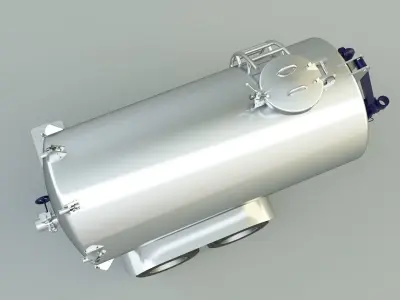 truck water trailer 3D model