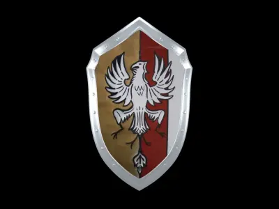 Lowpoly Shield lord of rings Free low-poly 3D model