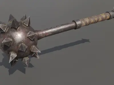 Orc Morning Star Low-poly 3D model