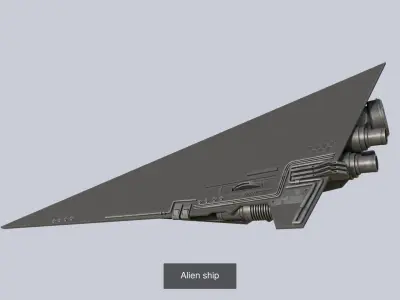 Alien ship collection 3D Model Pack