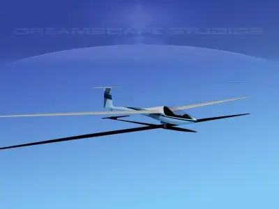 Glaser Dirks DG-200 17 Mtr Sailplane V06 3D model